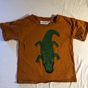 Mini Rodini Alligator print t-shirt in brown